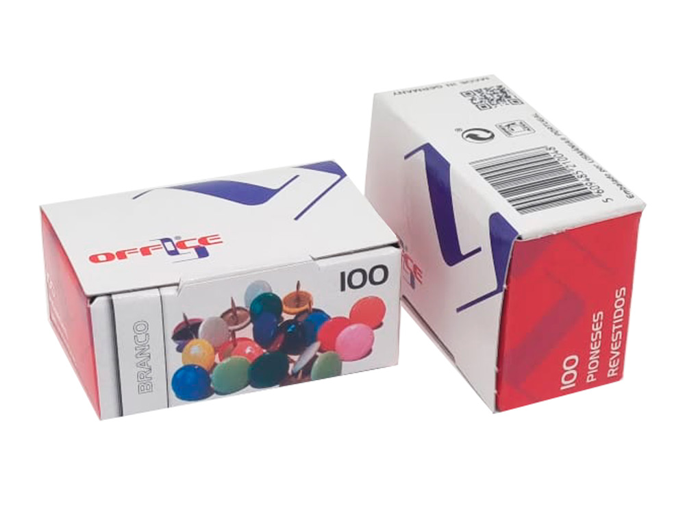 CHINCHETA LISMANIA OFFICE COLOR BLANCO CAJA DE 100 UNIDADES
