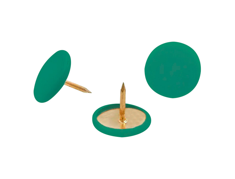 CHINCHETA LISMANIA OFFICE COLOR VERDE CAJA DE 100 UNIDADES