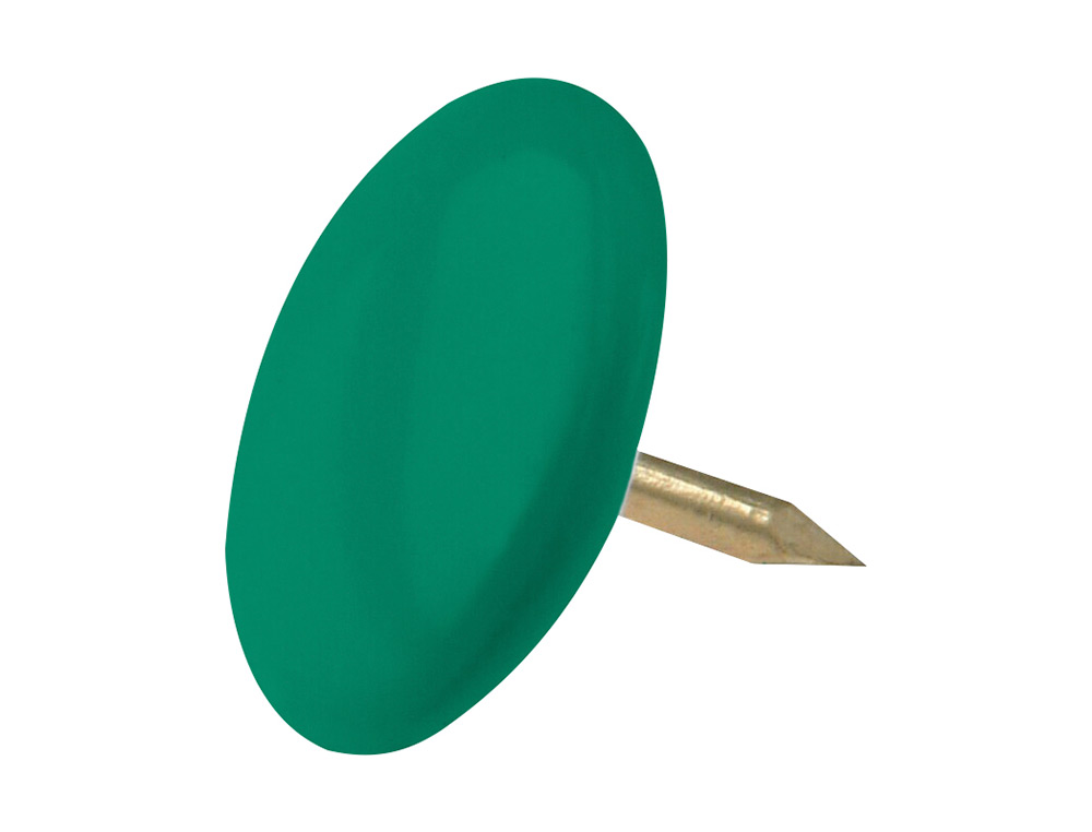 CHINCHETA LISMANIA OFFICE COLOR VERDE CAJA DE 100 UNIDADES