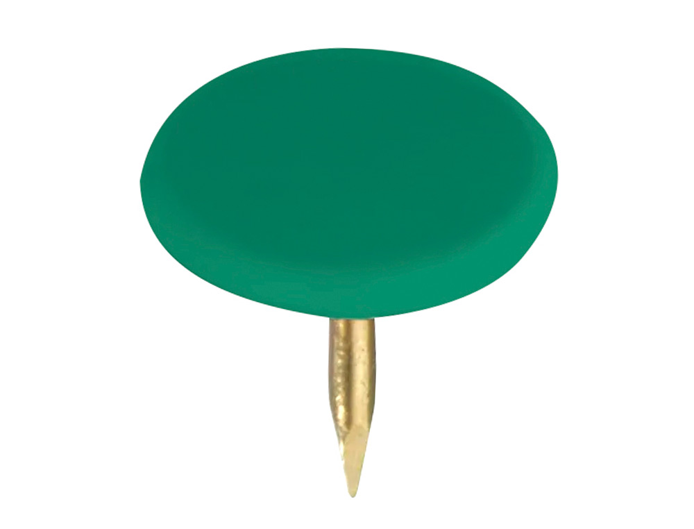 CHINCHETA LISMANIA OFFICE COLOR VERDE CAJA DE 100 UNIDADES
