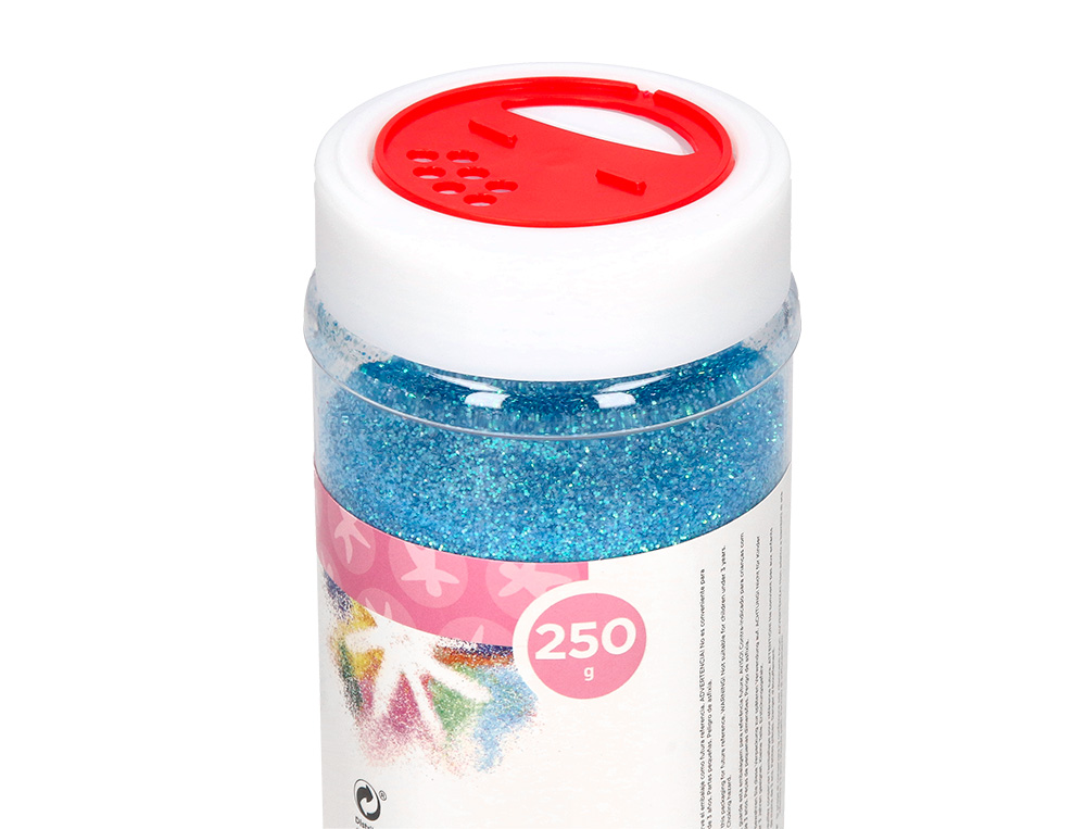PURPURINA LIDERPAPEL FANTASIA COLOR METALICO AZUL PASTEL BOTE DE 250 GR