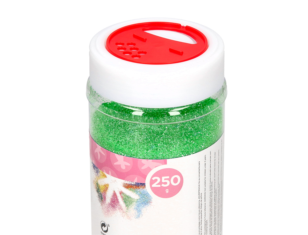 PURPURINA LIDERPAPEL FANTASIA COLOR METALICO VERDE PASTEL BOTE DE 250 GR