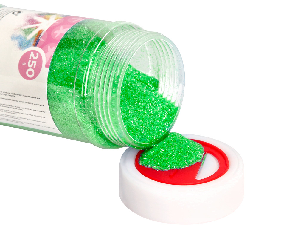 PURPURINA LIDERPAPEL FANTASIA COLOR METALICO VERDE PASTEL BOTE DE 250 GR