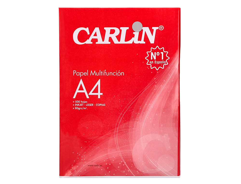 PAPEL FOTOCOPIADORA CARLIN DIN A4 80 GRAMOS PAQUETE DE 500 HOJAS
