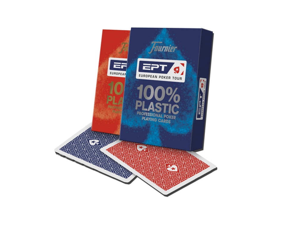 BARAJA FOURNIER POKER INGLES PLASTICO EUROPEAN POKER TOUR INDICE GIGANTE