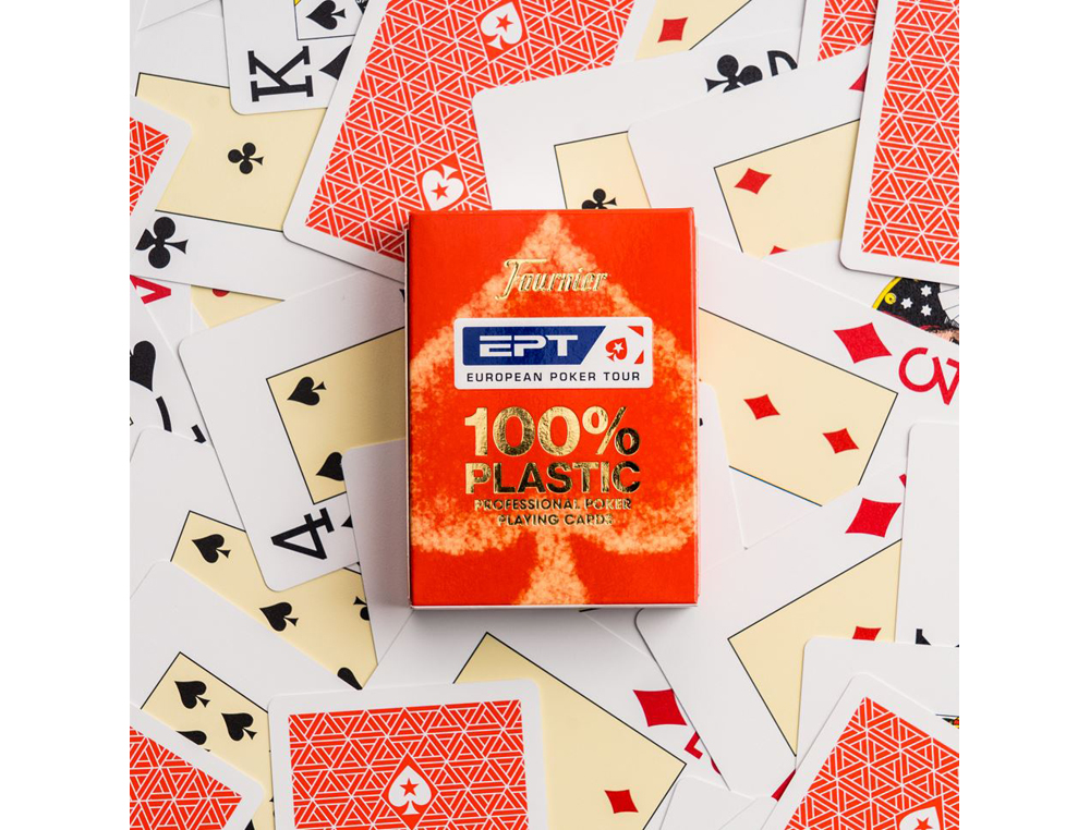 BARAJA FOURNIER POKER INGLES PLASTICO EUROPEAN POKER TOUR INDICE GIGANTE