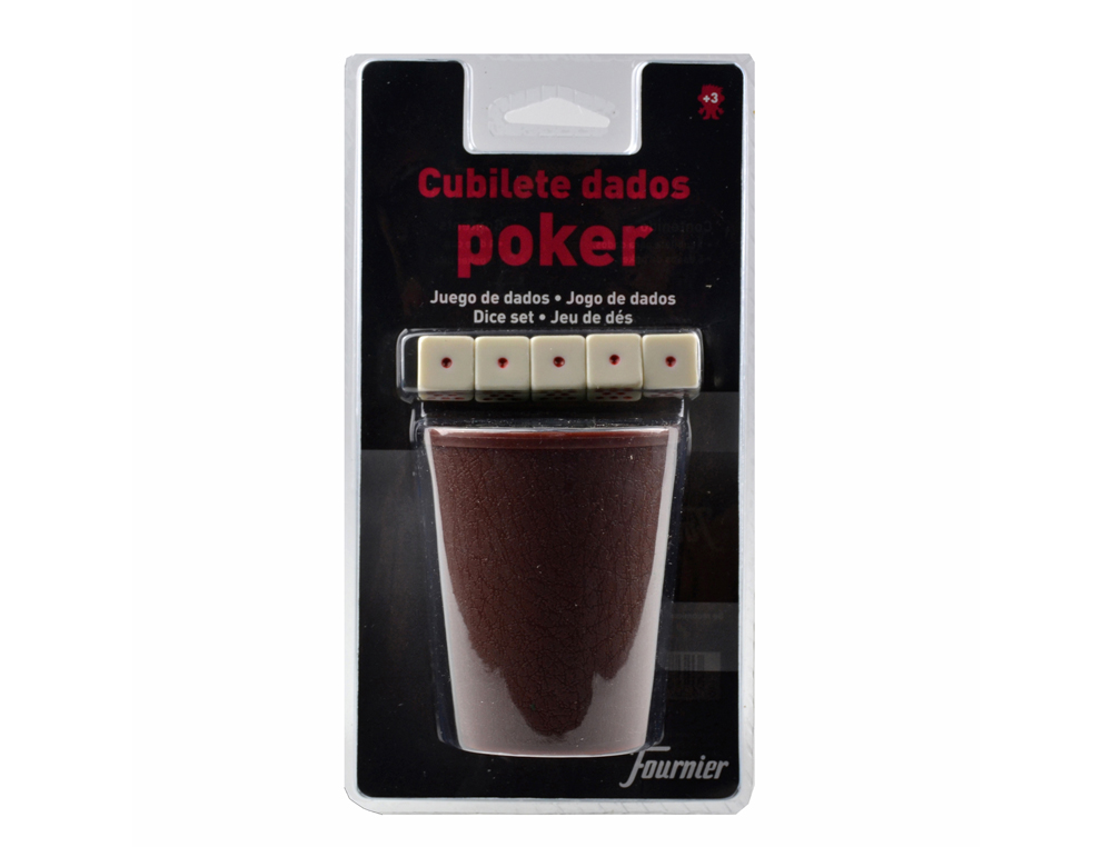 DADOS POKER FORUNIER CON CUBILETE EN BLISTER