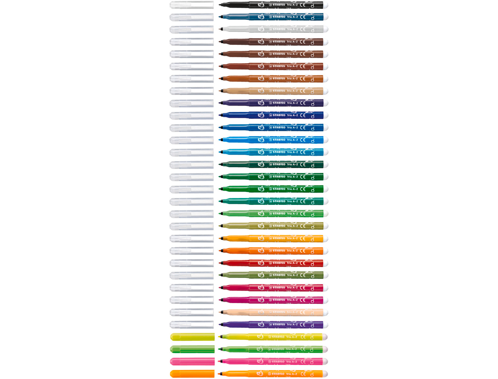 LAPICES DE COLORES STABILO TRIO AZ SCHOOL PACK DE 240 UNIDADES SURTIDAS 20 COLORES