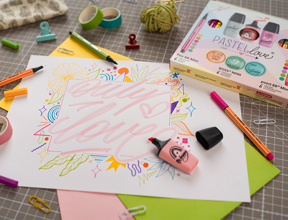 SET STABILO PASTEL LOVE MINI WORLD PEN 68 / POINT 88 / BOSS 18 UNIDADES SURTIDAS
