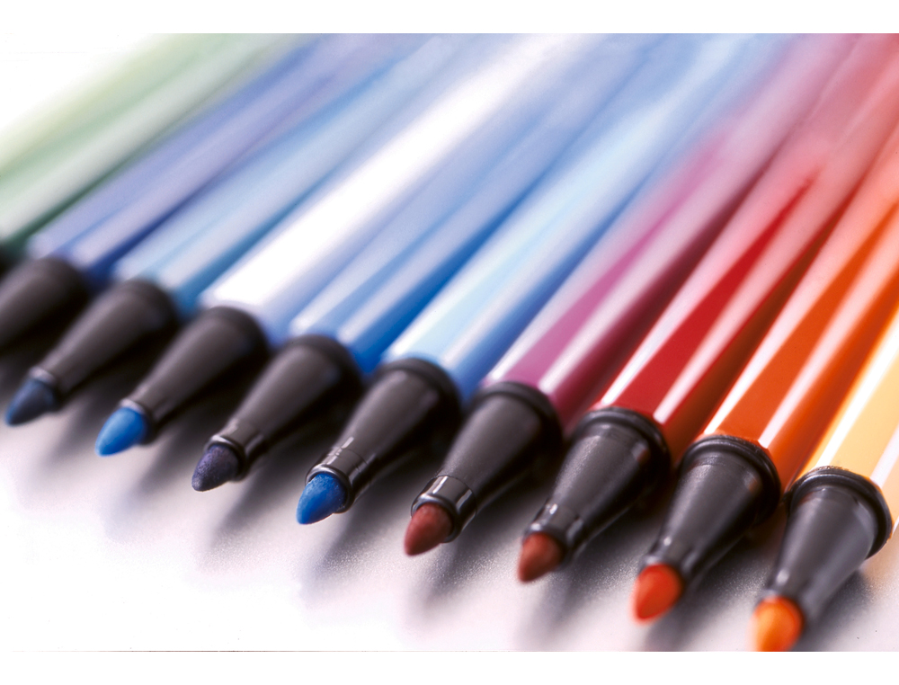 ROTULADOR STABILO PUNTA DE FIBRA PEN 68 ZEBRUI TURQUESA ESTUCHE DE 20 UNIDADES COLORES SURTIDOS