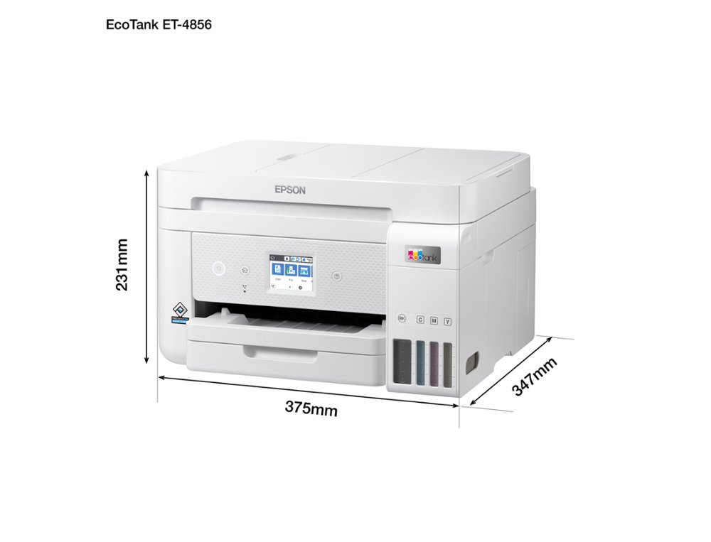 EQUIPO MULTIFUNCION EPSON ECOTANK ET-4856 TINTA 33 PPM ESCANER COPIADORA IMPRESORA FAX BANDEJA ENTRADA 250 HOJAS