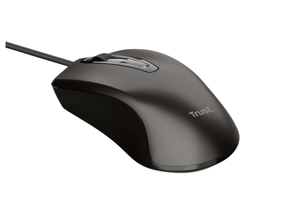 RATON TRUST BASIC OPTICO 4 BOTONES 1200 DPI USB 2.0 COLOR NEGRO
