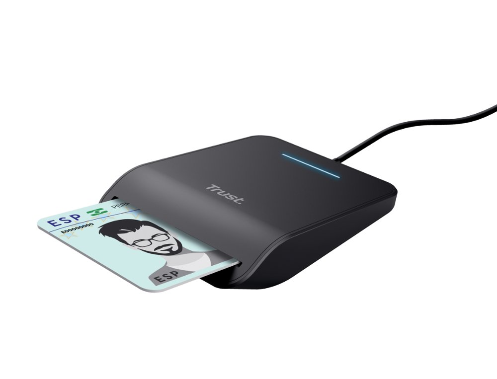 LECTOR DE TARJETAS TRUST PRIMO DNI SMARTCARD USB-A COLOR NEGRO