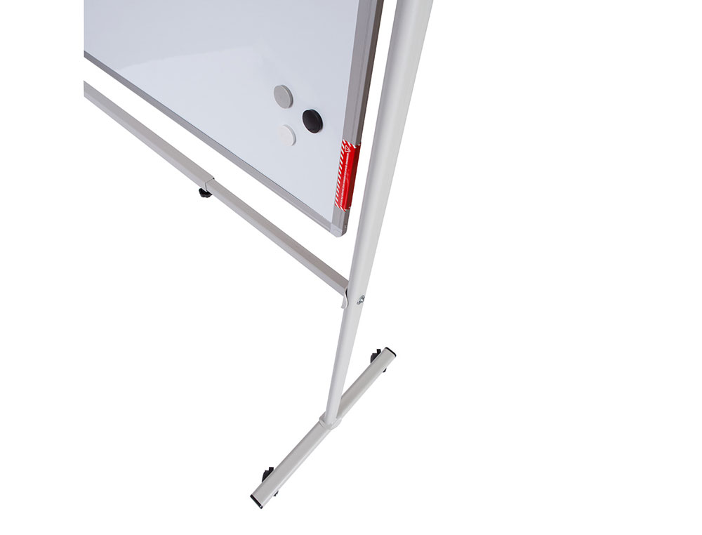 PIZARRA BLANCA ROCADA VOLTEABLE DOBLE CARA MAGNETICA ACERO LACADO 200X120 CM