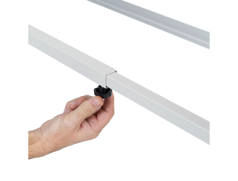 PIZARRA BLANCA ROCADA VOLTEABLE DOBLE CARA MAGNETICA ACERO LACADO 200X120 CM