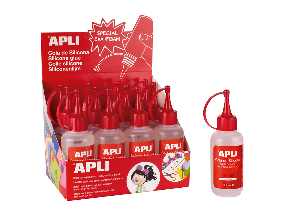 COLA DE SILICONA APLI BOTE 100 ML