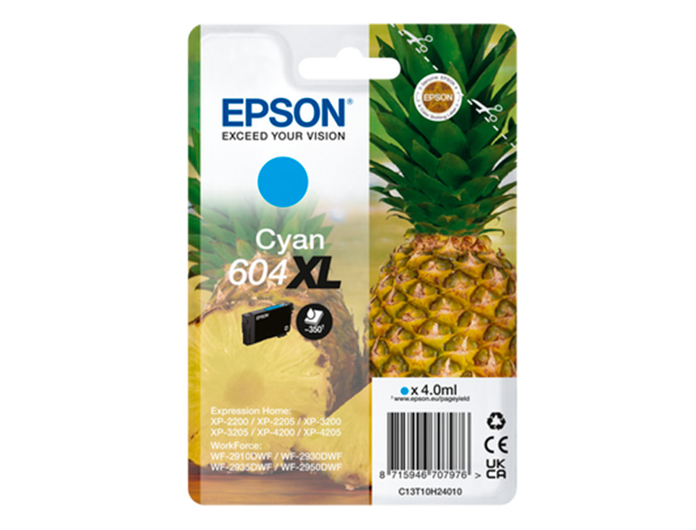 INK-JET EPSON 604XL EXPRESSION HOME XP-2200 / 2205 / 3200 / 3205 / 4200 / 4205 / WF-2910 SERIES COLOR