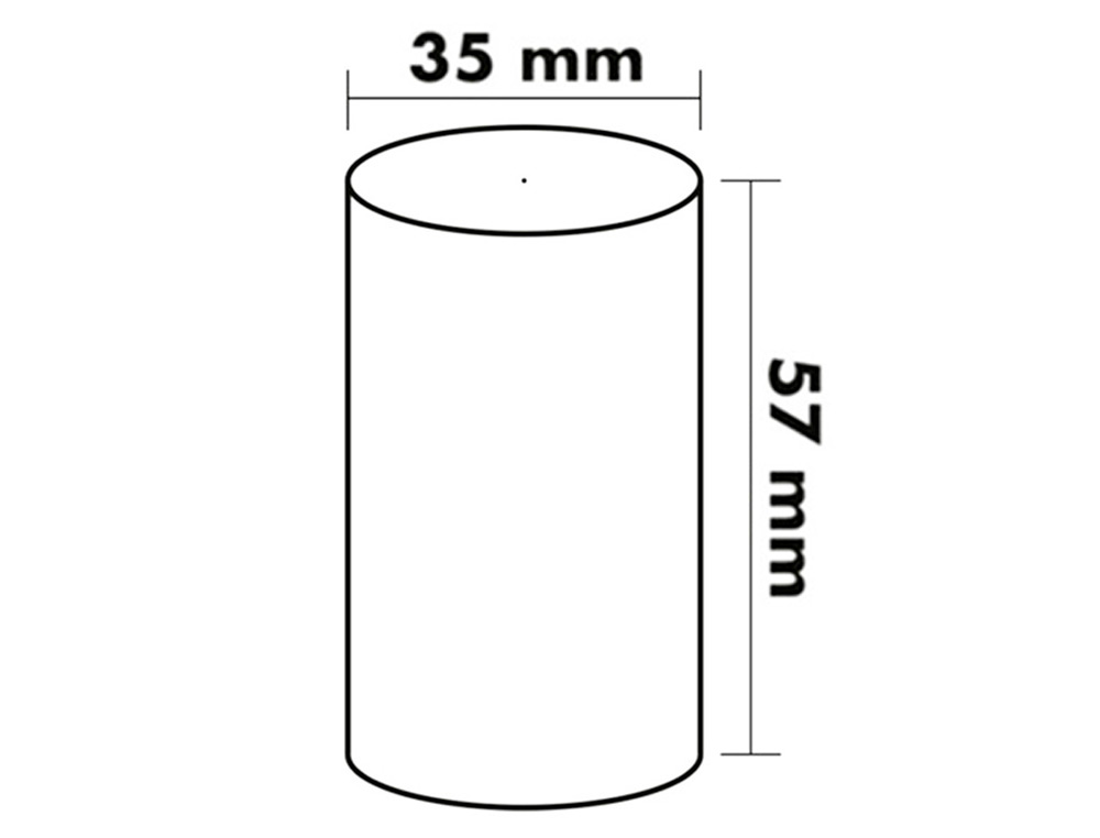 ROLLO SUMADORA TERMICO GREENING 57 MM ANCHO X 35 MM DIAMETRO PARA TPV SIN BISFENOL A PAPEL DE 70 G/M2