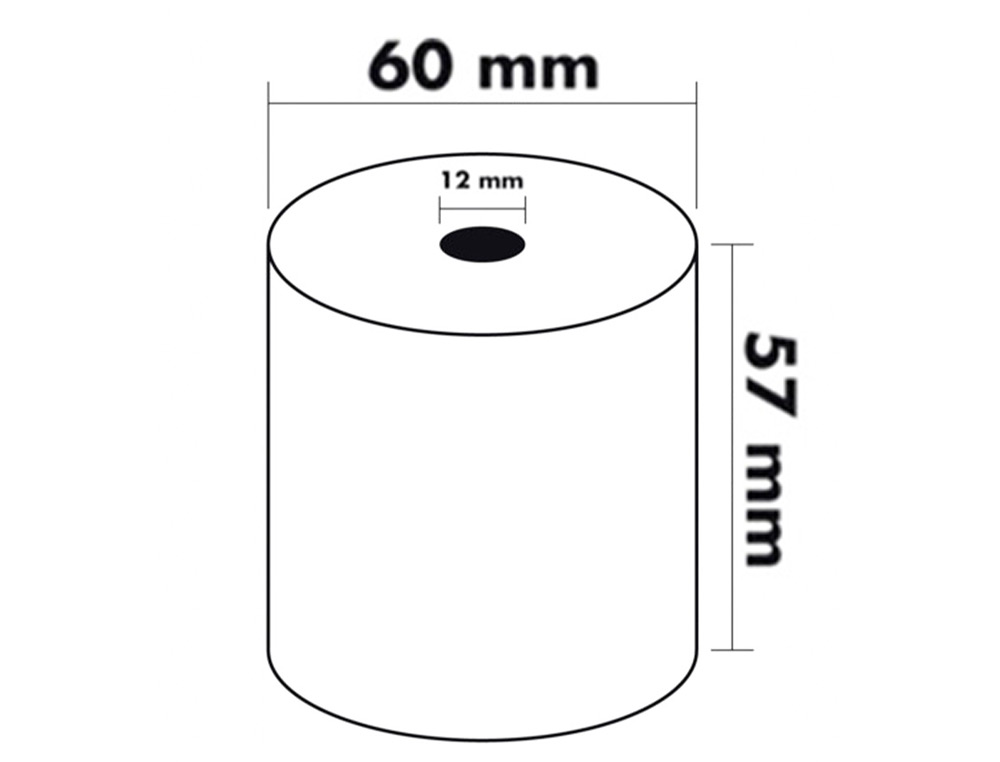 ROLLO SUMADORA TERMICO Q-CONNECT 57 MM ANCHO X 60 MM DIAMETRO SIN BISFENOL A PAPEL DE 70 G/M2