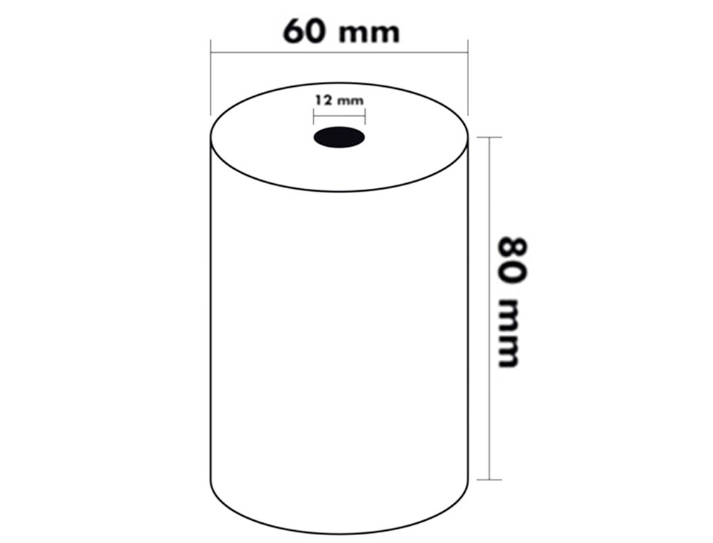 ROLLO SUMADORA TERMICO GREENING 80 MM ANCHO X 60 MM DIAMETRO SIN BISFENOL A PAPEL DE 70 G/M2