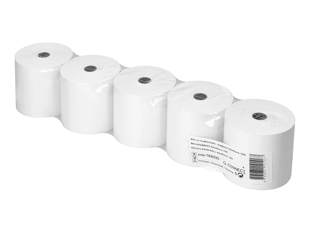 ROLLO SUMADORA TERMICO GREENING 80 MM ANCHO X 80 MM DIAMETRO SIN BISFENOL A PAPEL DE 70 G/M2