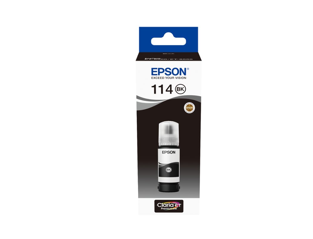 TINTA EPSON T114 ECO TANK ET-8500 / 8550 NEGRO BOTELLA 70 ML