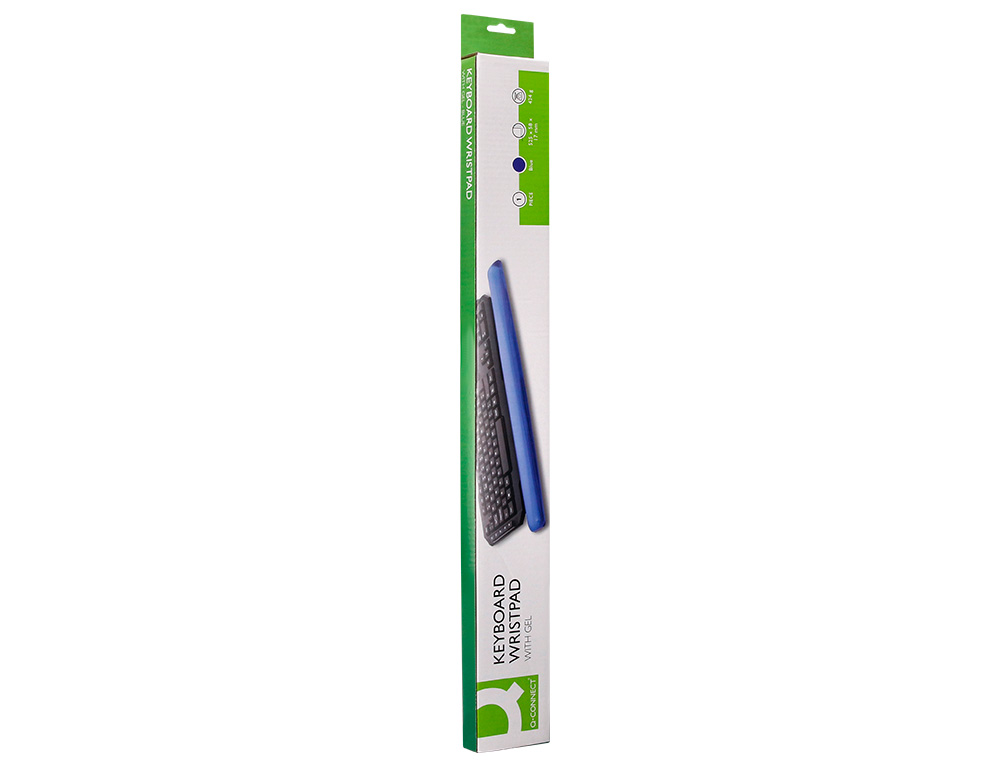 REPOSAMUECAS Q-CONNECT DE GEL PARA TECLADO COLOR AZUL 525X60X20 MM