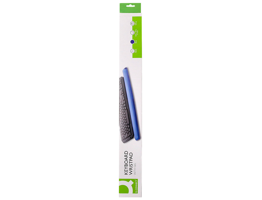 REPOSAMUECAS Q-CONNECT DE GEL PARA TECLADO COLOR AZUL 525X60X20 MM