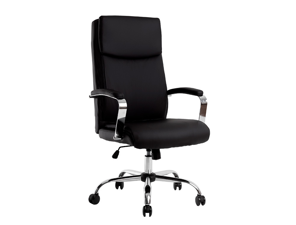 SILLA DIRECCION Q-CONNECT LEO RESPALDO ALTO REGULABLE EN ALTURA 1170 + 80 MM ALTO ANCHO 650 MM PROFUNDIDAD 700