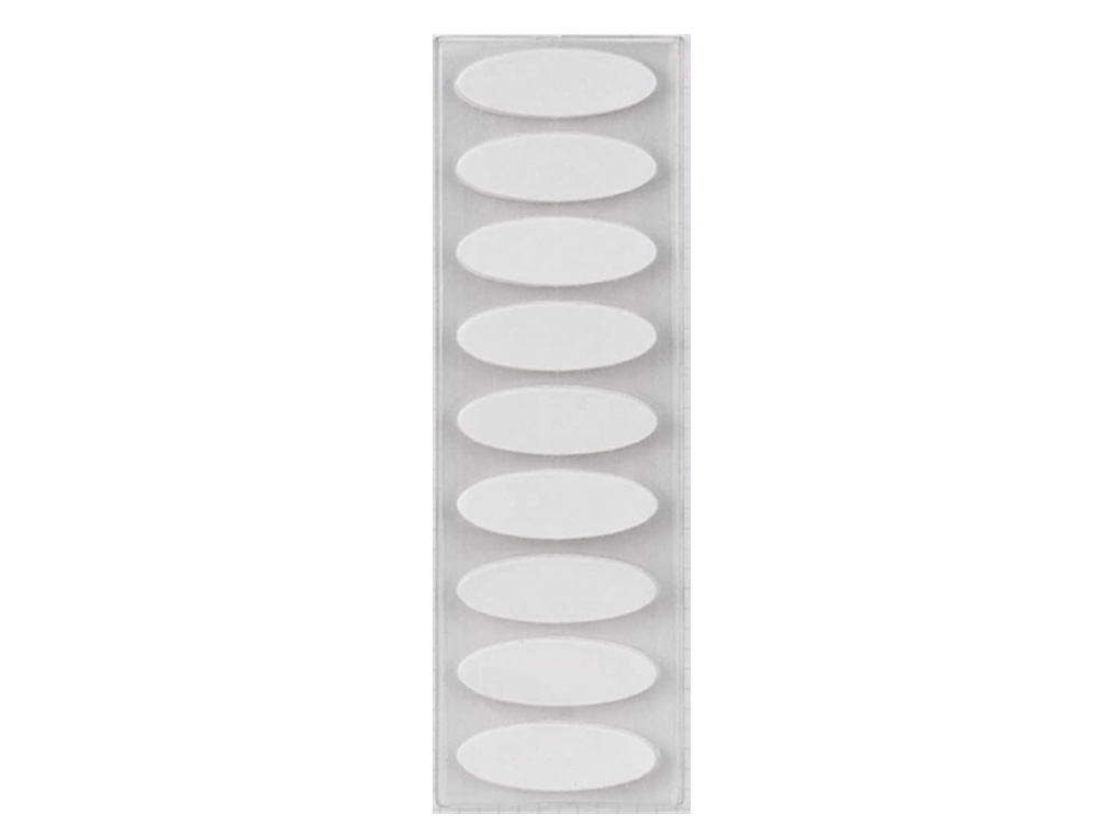 VELCRO AUTOADHESIVO OVALADO LIDERPAPEL BLANCO 35X12 MM BLISTER DE 18 UNIDADES