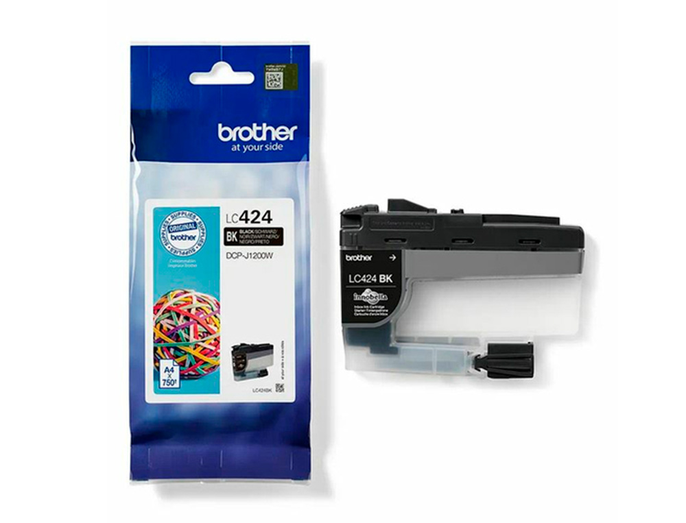 INK-JET BROTHER LC424BK DCP-1200W NEGRO 750 PAGINAS