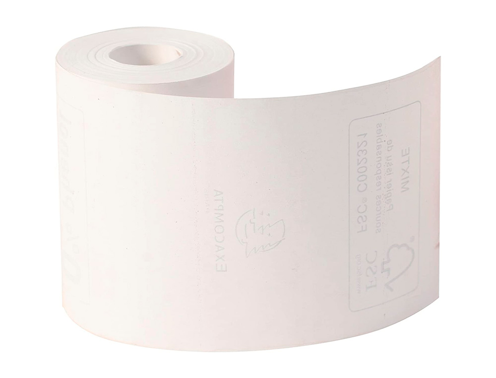 ROLLO SUMADORA EXACOMPTA TERMICO PARA TPV 57 MM X 40 MM 55 G/M2 FSC SIN BISFENOL A NI PLASTICO
