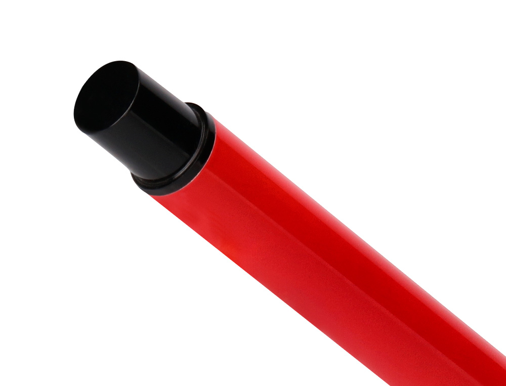ROLLER BELIUS TURBO ALUMINIO COLOR ROJO Y NEGRO TINTA AZUL CAJA DE DISEO