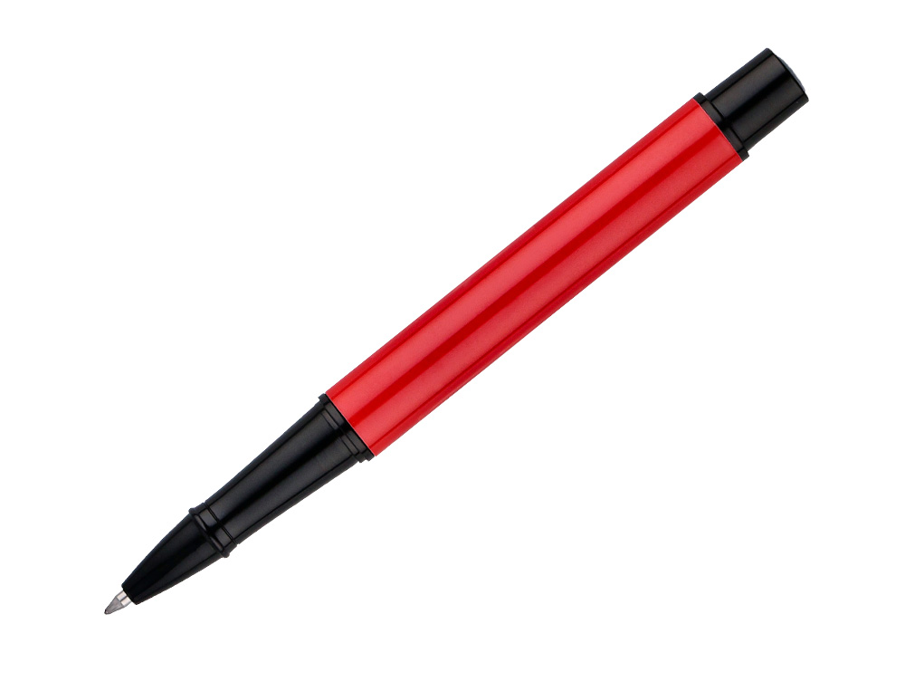 ROLLER BELIUS TURBO ALUMINIO COLOR ROJO Y NEGRO TINTA AZUL CAJA DE DISEO