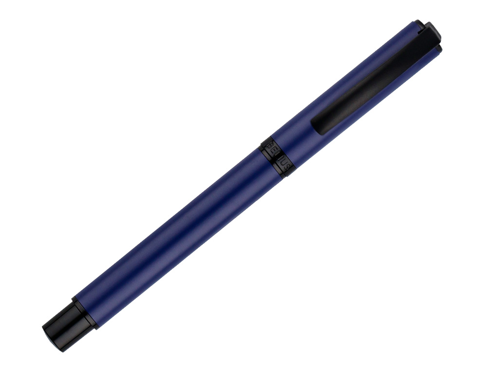 ROLLER BELIUS TURBO ALUMINIO COLOR AZUL Y NEGRO TINTA AZUL CAJA DE DISEÑO