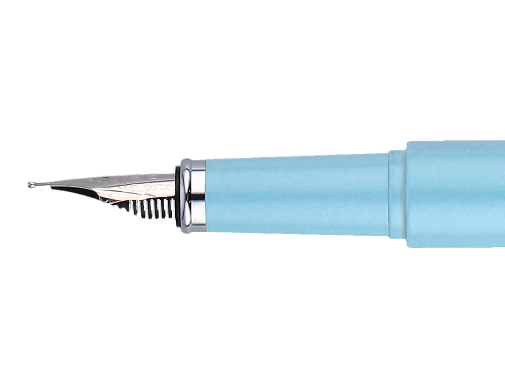PLUMA Y FUNDA DE SIMILPIEL BELIUS SPACE B COLOR MINIMALISTA AZUL TINTA AZUL CAJA DE DISEÑO