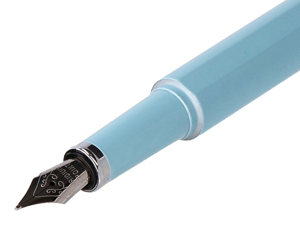 PLUMA Y FUNDA DE SIMILPIEL BELIUS SPACE B COLOR MINIMALISTA AZUL TINTA AZUL CAJA DE DISEÑO