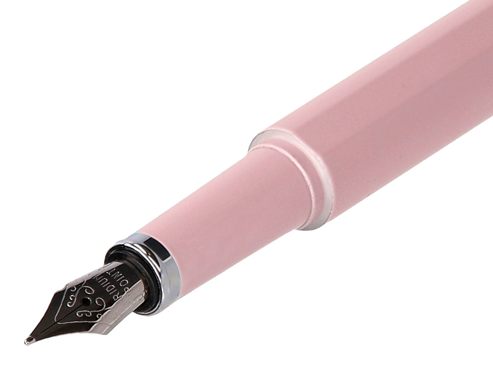 PLUMA Y FUNDA DE SIMILPIEL BELIUS SPACE B COLOR MINIMALISTA ROSA TINTA AZUL CAJA DE DISEÑO