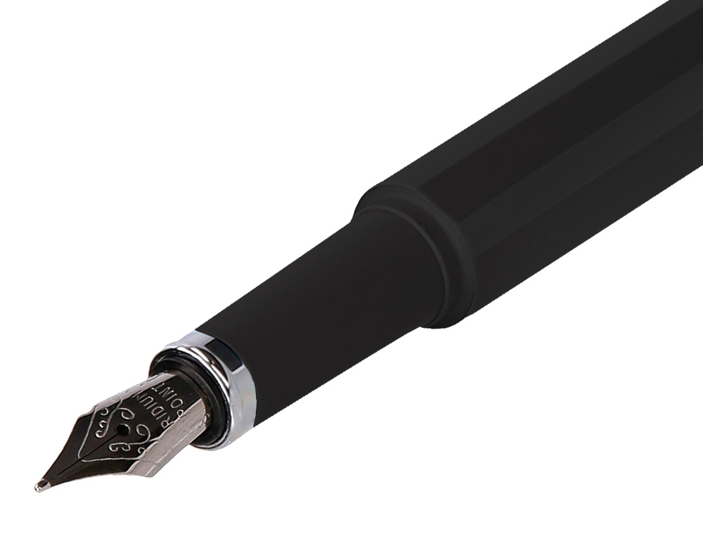 PLUMA Y FUNDA DE SIMILPIEL BELIUS SPACE B COLOR MINIMALISTA NEGRO TINTA AZUL CAJA DE DISEÑO