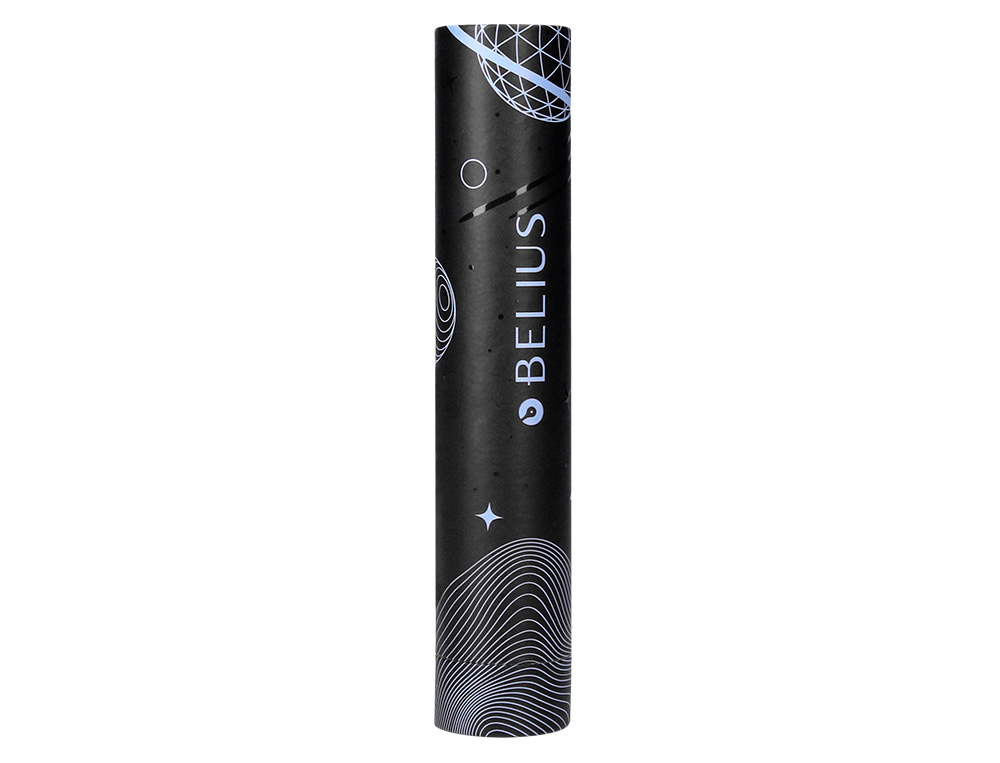 BOLIGRAFO BELIUS ROCKET B ALUMINIO COLOR MINIMALISTA AZUL TINTA AZUL CAJA CILINDRICA