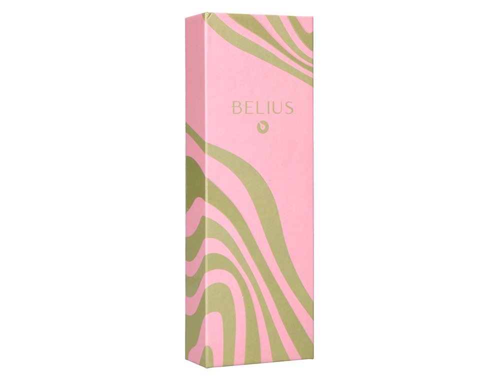 ROLLER BELIUS INK DREAMS ALUMINIO COLOR ROSA Y VERDE MATCHA PLATEADO FRASE INTERIOR TINTA NEGRA CAJA DE DISEÑO