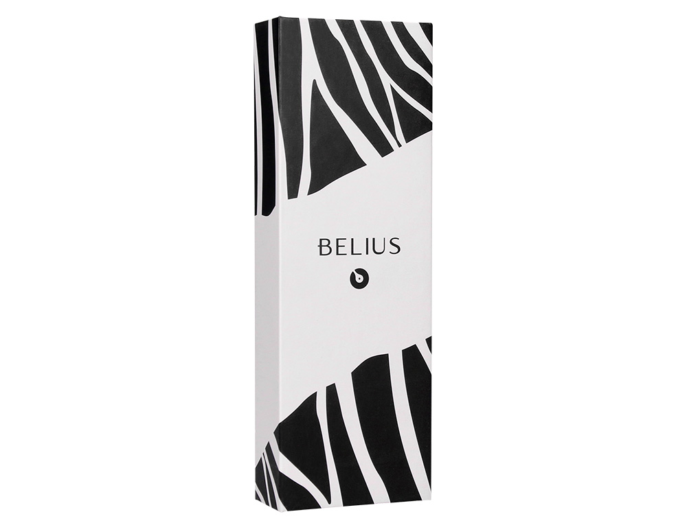 ROLLER BELIUS DUALITA CUERPO NEGRO COLOR BLANCO TINTA NEGRA CAJA DE DISEÑO