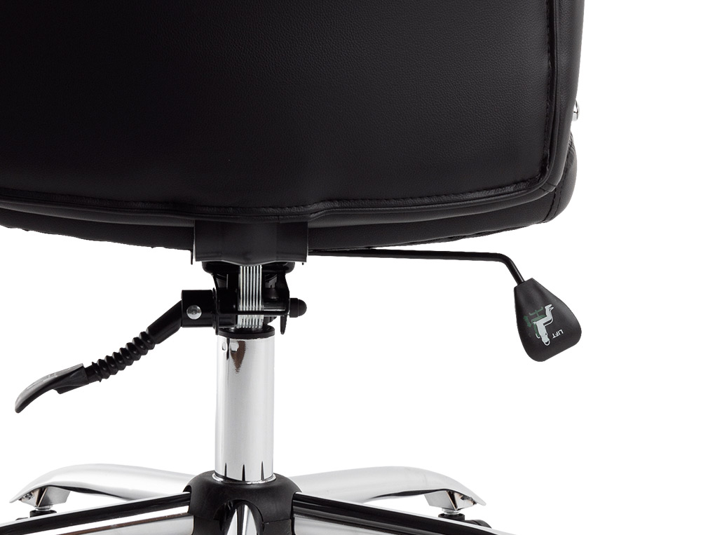 SILLA Q-CONNECT DIRECCION PIAV E SIMIL PIEL BASE METALICA ALT MAX 1250 ANC 610 PROF 700 MM RUEDAS PREMIUM COLOR NEGRO