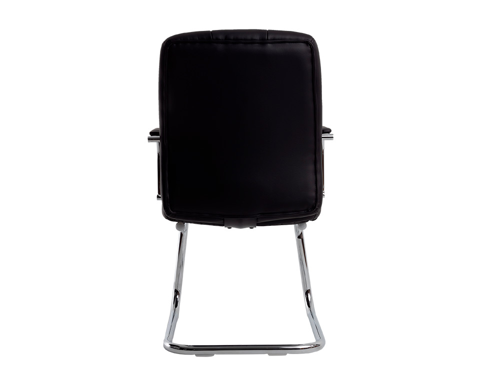 SILLA Q-CONNECT ESCRITORIO PIA VE SIMIL PIEL BASE METALICA ALT MAX 1050 ANC 610 PROF 680 COLOR NEGRO