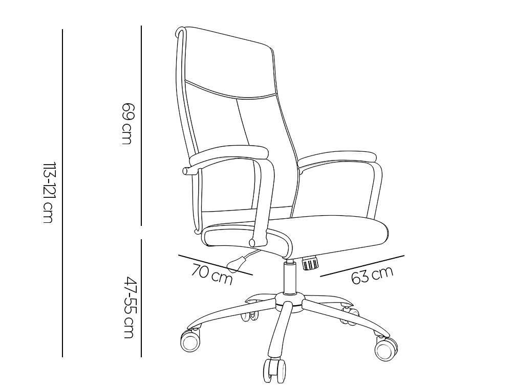 SILLA Q-CONNECT DIRECCION MODE NA SIMIL PIEL BASE METALICA ALT MAX 1220 ANC 510 PROF 490 MM RUEDAS PREMIUM COLOR CREMA