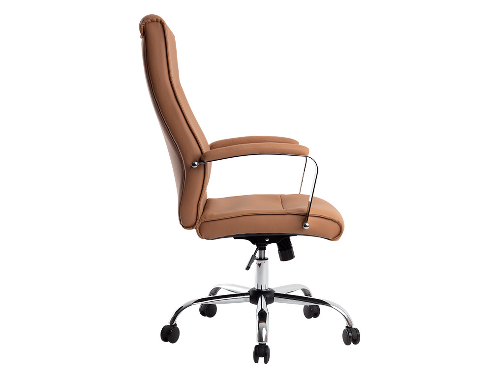 SILLA Q-CONNECT DIRECCION MODE NA SIMIL PIEL BASE METALICA ALT MAX 1220 ANC 510 PROF 490 MM RUEDAS PREMIUM COLOR CREMA