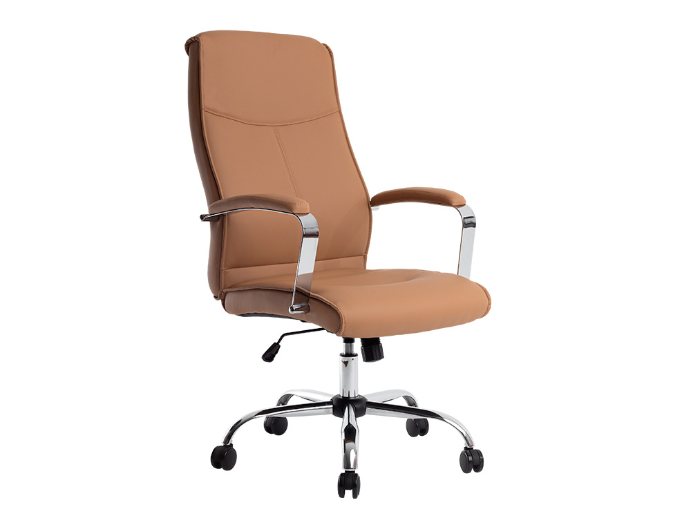 SILLA Q-CONNECT DIRECCION MODE NA SIMIL PIEL BASE METALICA ALT MAX 1220 ANC 510 PROF 490 MM RUEDAS PREMIUM COLOR CREMA