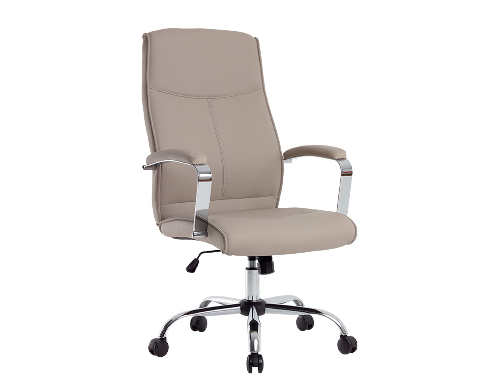 SILLA Q-CONNECT DIRECCION MODE NA SIMIL PIEL BASE METALICA ALT MAX 1220 ANC 510 PROF 490 MM RUEDAS PREMIUM COLOR GRIS