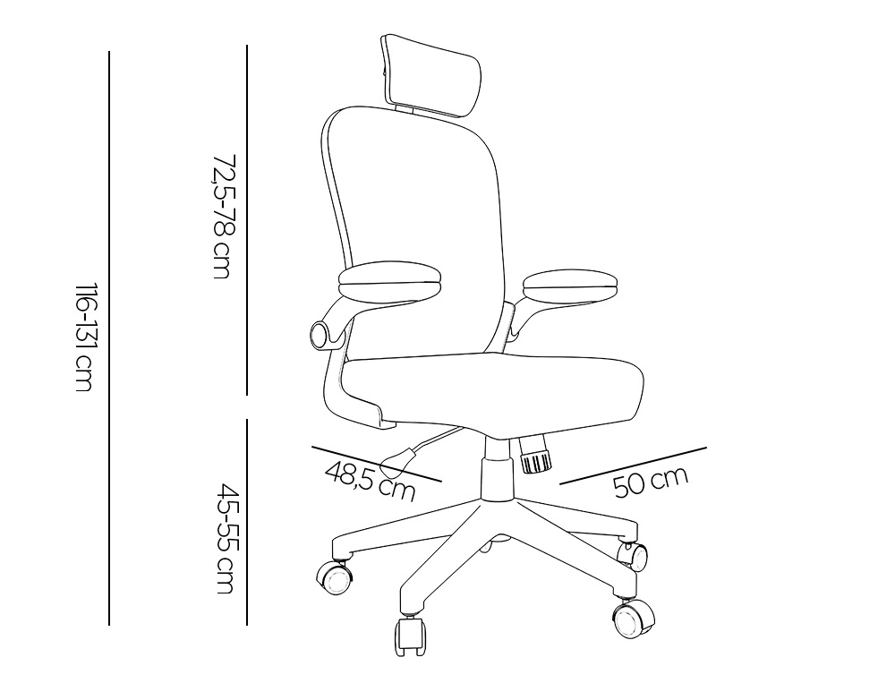 SILLA Q-CONNECT ERGONOMICA PAL ERMO MALLA BASE NYLON ALT MAX 1300 ANC 610 PROF 600 RUEDAS PREMIUM COLOR BLANCO NEGRO