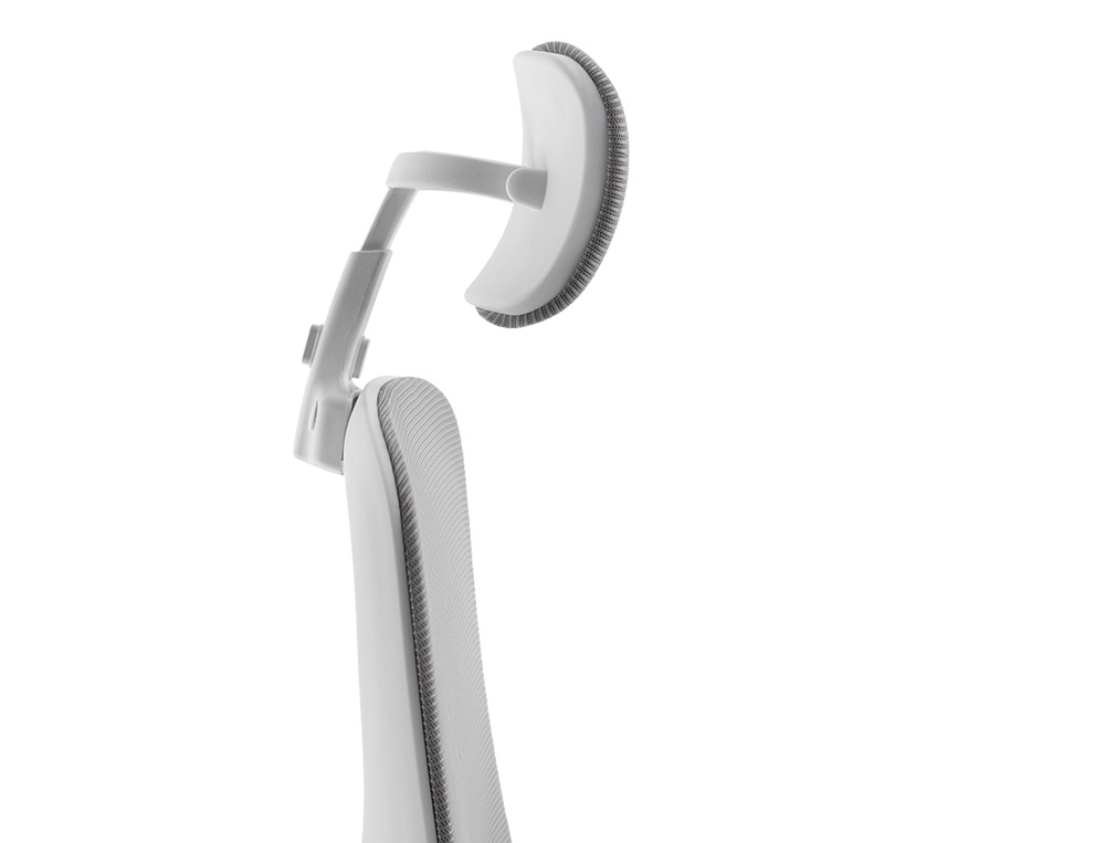 SILLA Q-CONNECT ERGONOMICA PAL ERMO MALLA BASE NYLON ALT MAX 1300 ANC 610 PROF 600 RUEDAS PREMIUM COLOR BLANCO GRIS